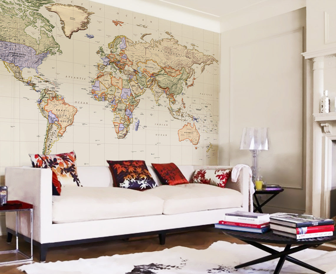 Custom Made Map Wallpaper From Love Maps On