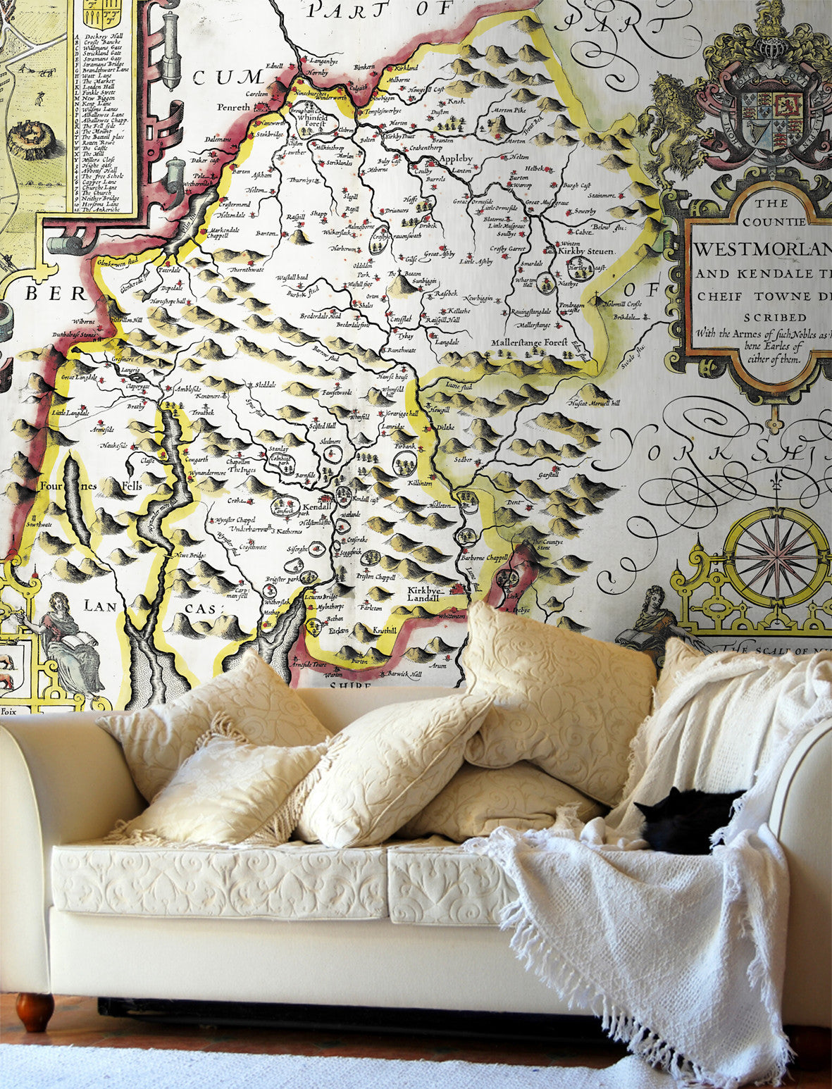 Map Wallpaper Vintage County Map Westmoreland From Love Maps On