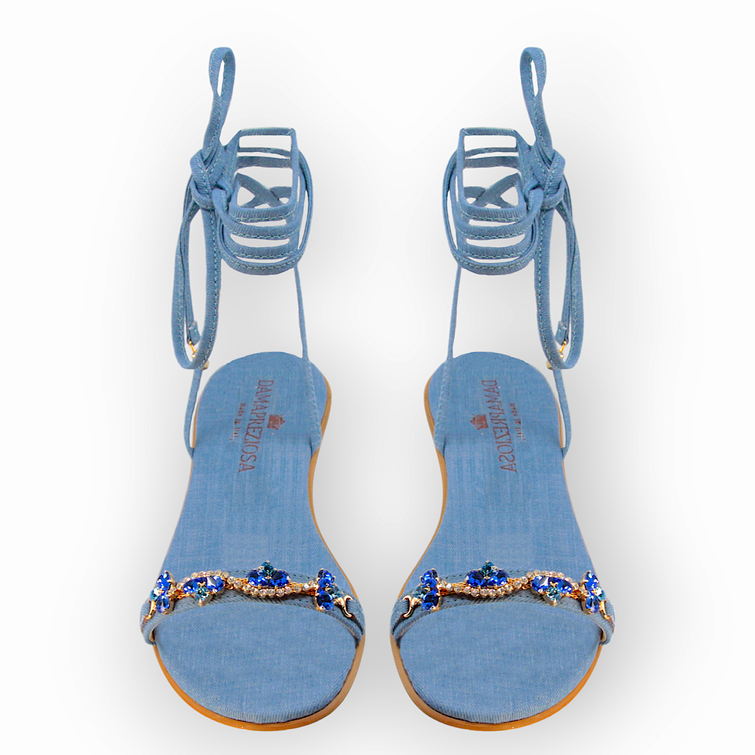 Buy Sally Women'S Blue Flat Embellished Sandals Online | London Rag USA
