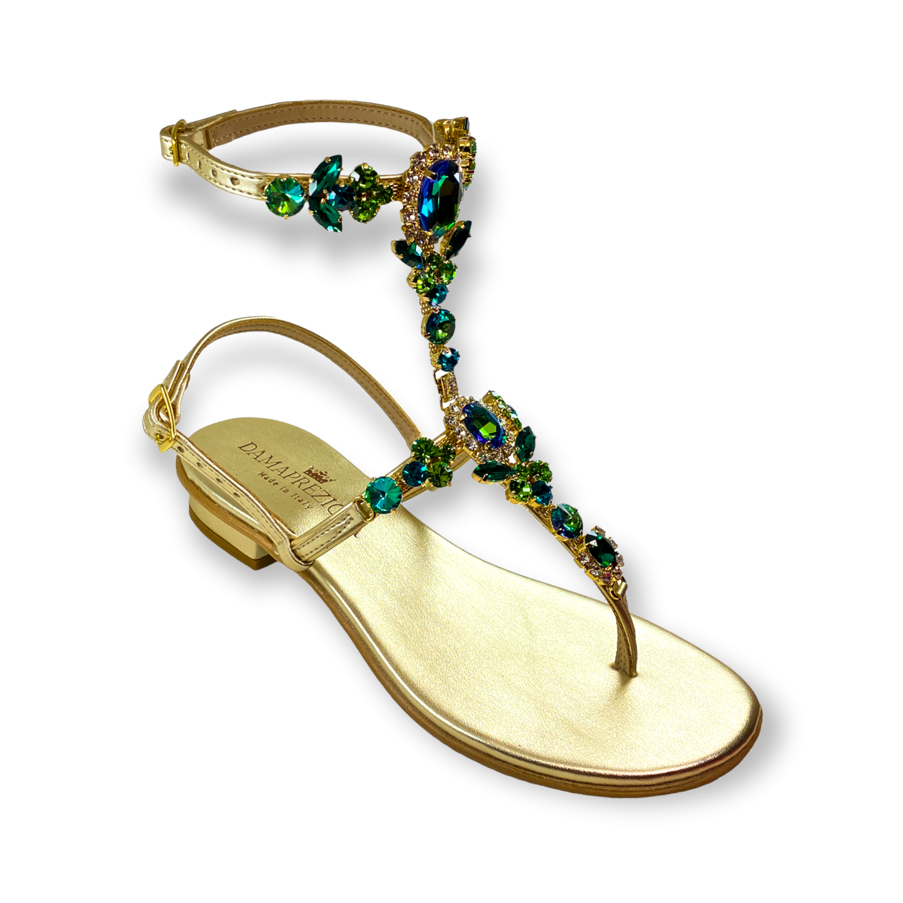 FOREVER LINK INTERNATIONAL Jewel-85 Flat Sandals JEWEL-85-BLKMUL - Shiekh