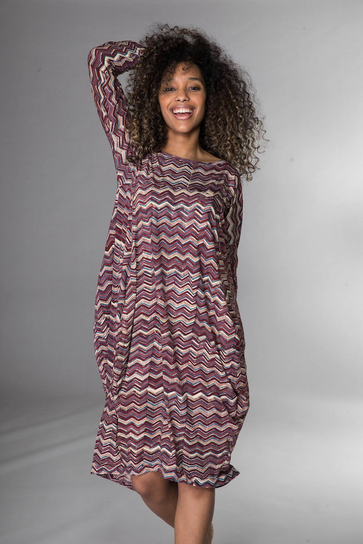 Farah Dress Hand Block Printed Jersey £125  - Now £39 Only!