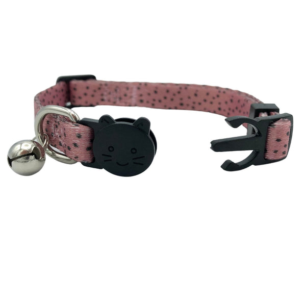 Paw Print Cat Collar Toe Beans on Pink Breakaway Cat -  UK