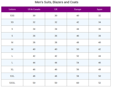 european american clothing size conversion chart