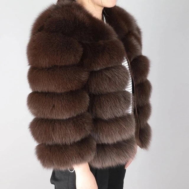 Fox Genuine Fur Coat and Hoodie 