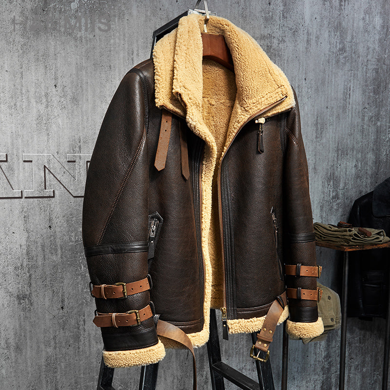 SHEEPSKIN LEATHER JACKET 