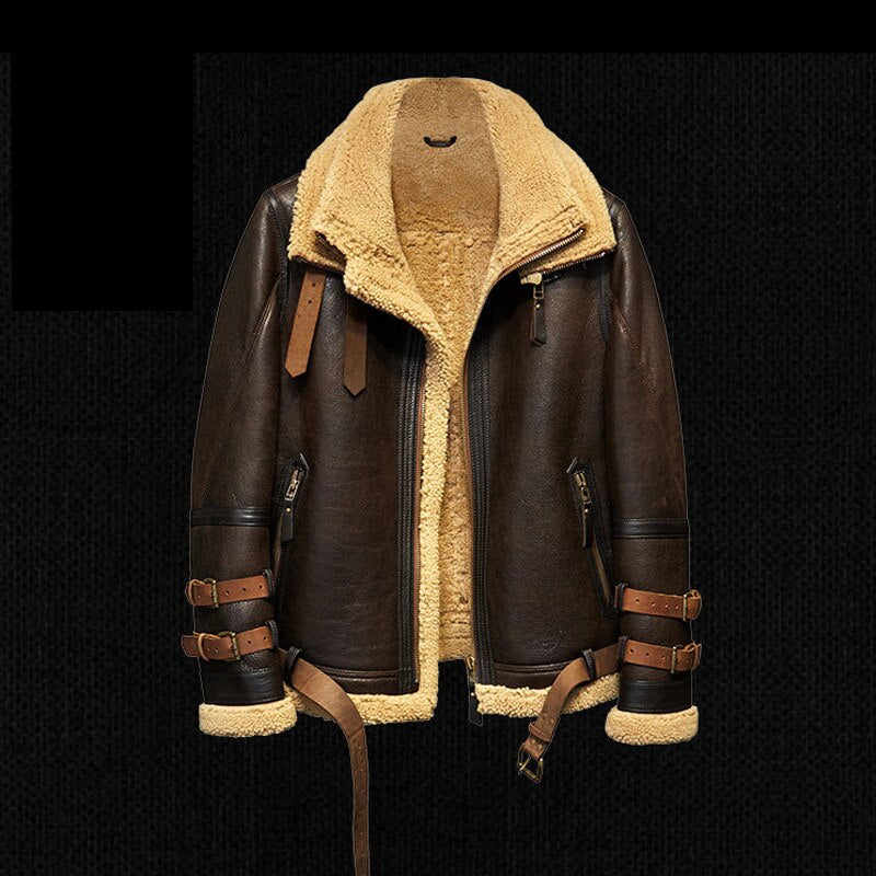 SHEEPSKIN LEATHER JACKET 