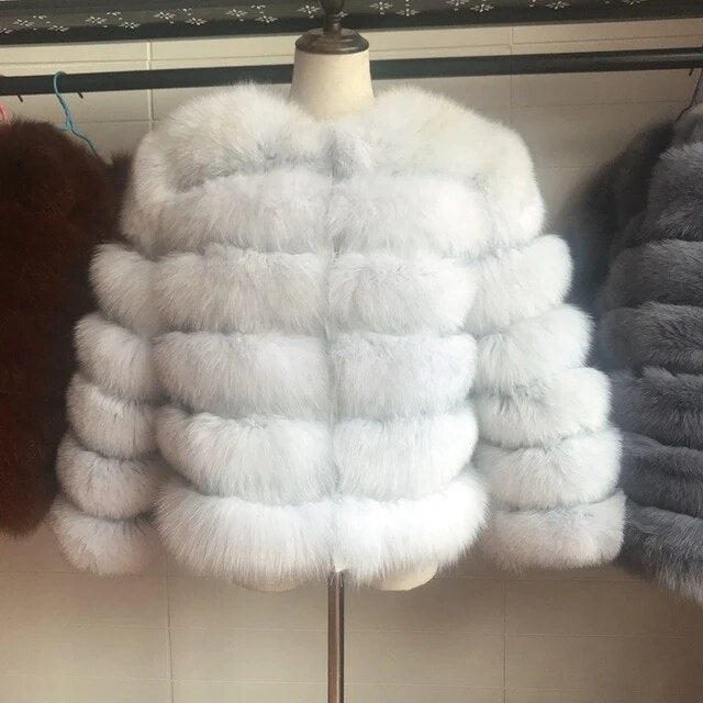 Fox Genuine Fur Coat and Hoodie 