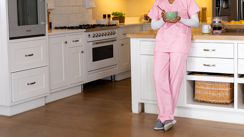 nurse relaxing at home after a long shift