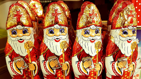 Figurines de Saint Nicolas en chocolat