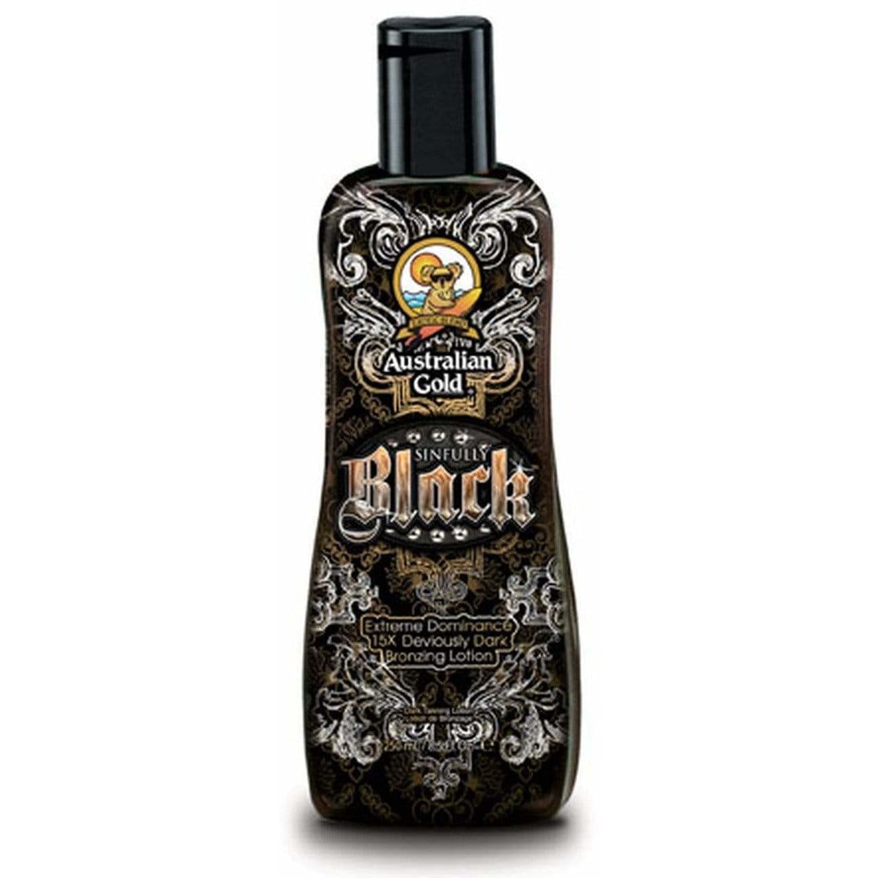Gold Sinfully Black Extreme Dominance Deviously Dark Bronzer Tanning Lotion