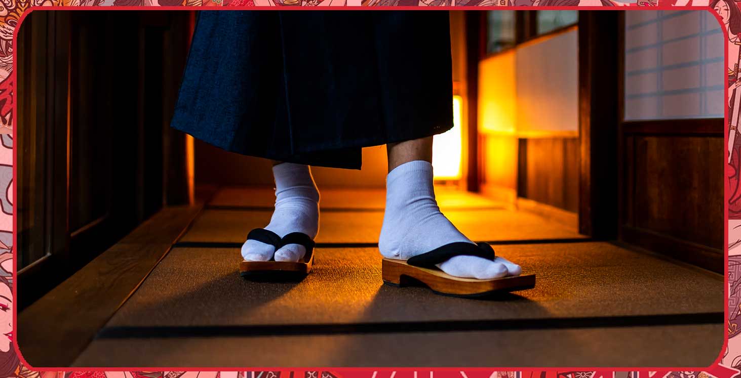 Japanese Traditional TABI Socks for Geta Kimono with Kohaze White