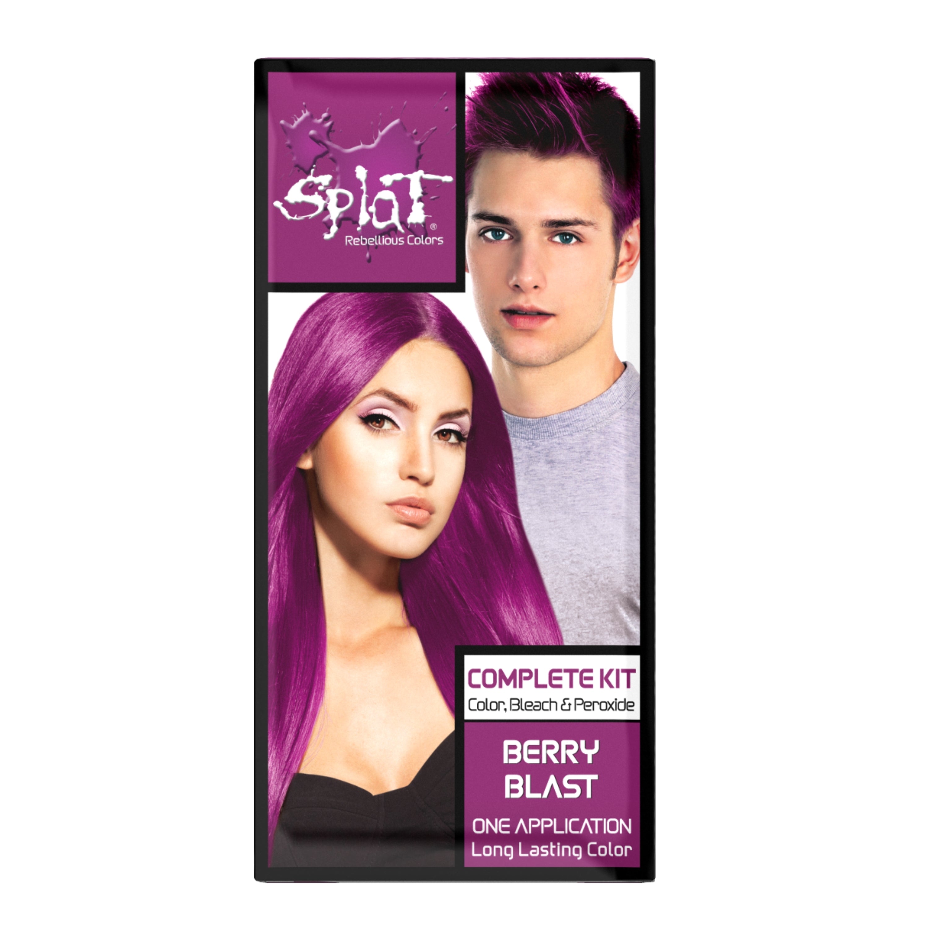 Splat At Home Hair Dye Colour Kit Pink Aqua Purple Lavender Blue