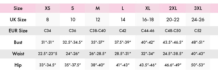 Size Chart – Aroussa Collection