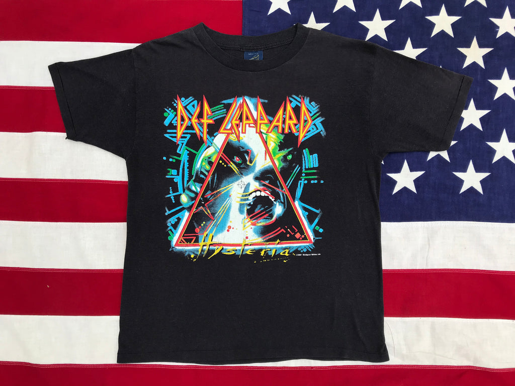 Def Leppard “ Hysteria Tour 1988 “ Original Vintage Rock T-Shirt