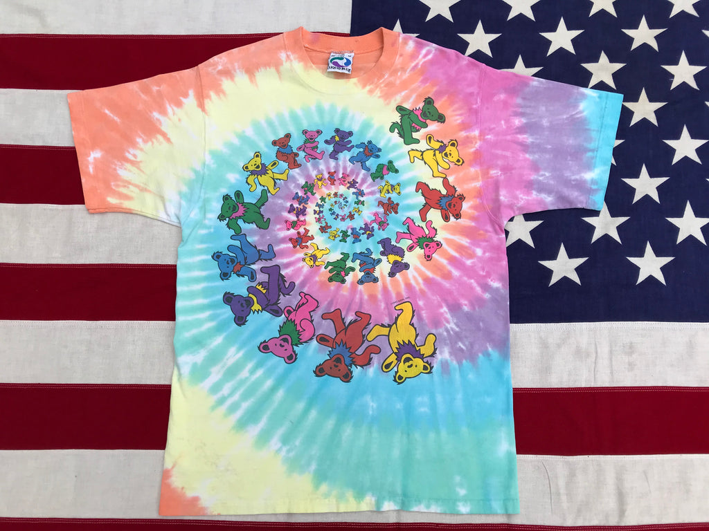 Grateful Dead “ Spiral Bears 1995 “ Original Vintage Rock Tie Dye T-Sh –  American Vintage Clothing Co.