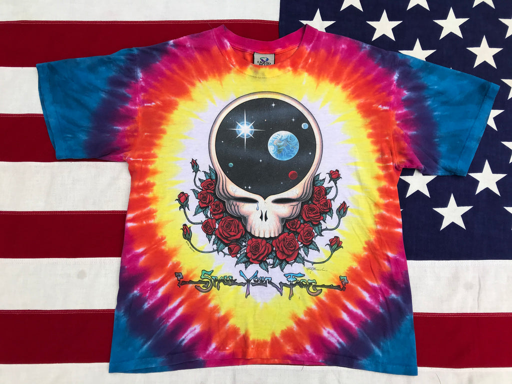 The Boho Depot Liquid Blue: Forum Gold Grateful Dead T Shirt, 2XL