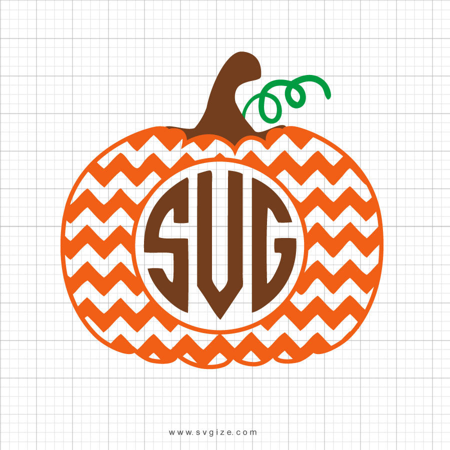 Download Chevron Monogram Pumpkin Svg Clipart - SVGize