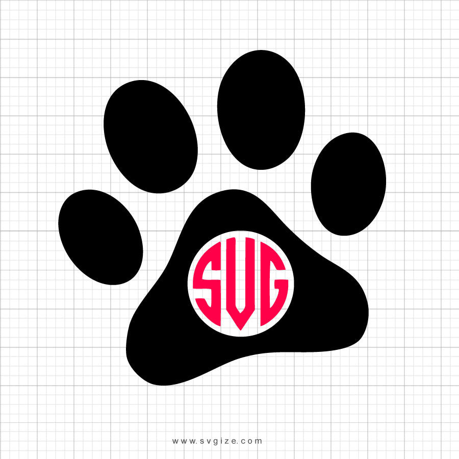 Download Dog Paw Monogram Svg Clipart - SVGize