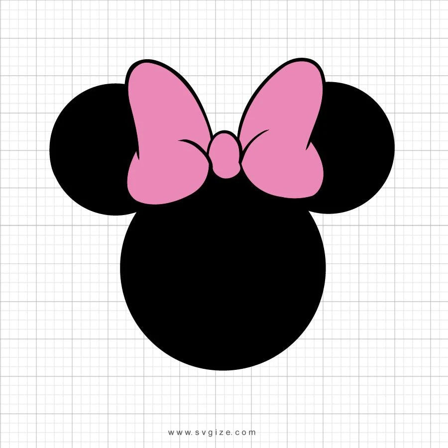 Download Minnie Mouse Head Pink Bow Svg Clipart - SVGize