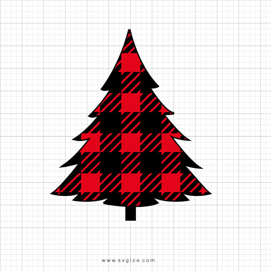 Download Buffalo Plaid Tree Svg Clipart - SVGize