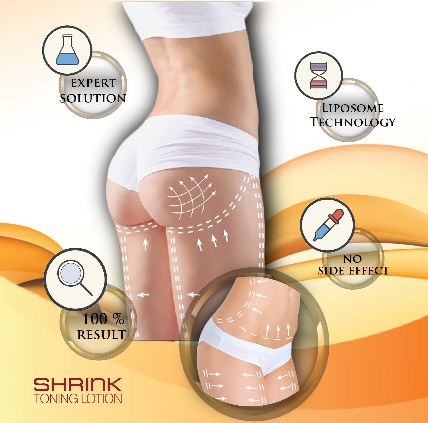 Shrink Toning Lotion - Heat Activated Skin Tightening Cream for Body!