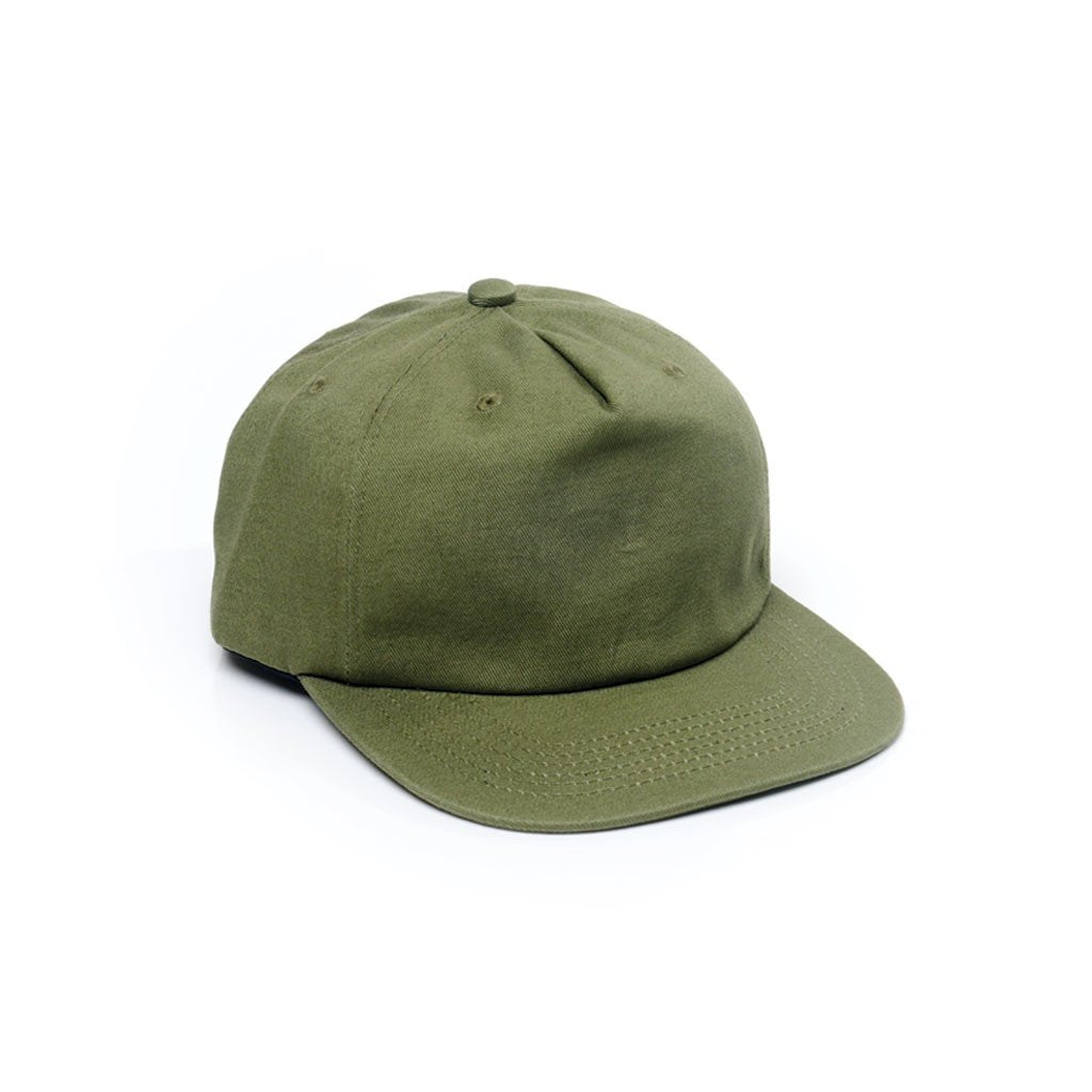 Custom Delusion MFG Army Green - Unconstructed 5 Panel Strapback Hat ...