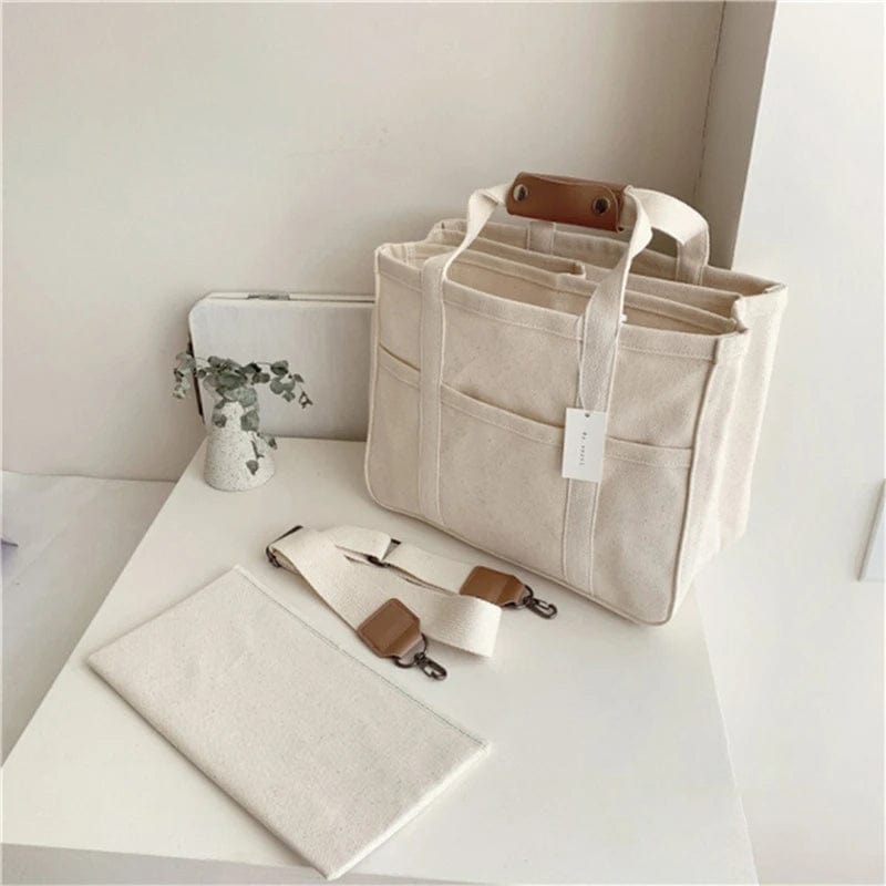 Canvas Multifunctional Mommy Bag-image-2