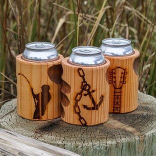 Rugged Bison Can Koozie • Handmade in the USA • Duvall Leatherwork