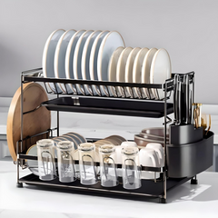 Rotating Stainless Steel Utensil Holder – 360° Spinning Kitchen Organizer