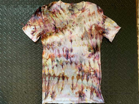 ice dye shirt with colors that split