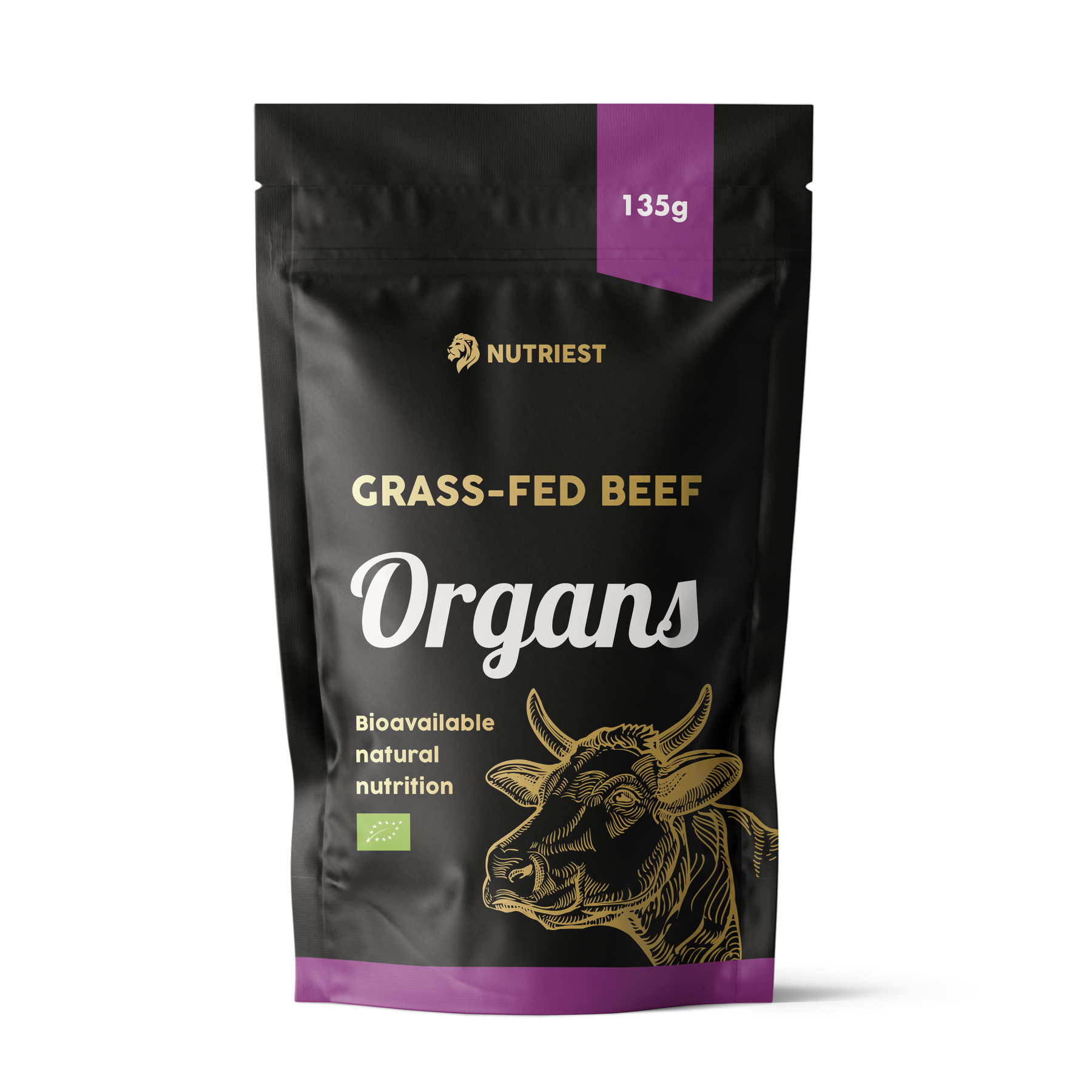 Organic Grass Fed Desiccated Beef Organ Complex 135g Powder Nutriest