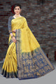 Beautiful Bangalori Silk Jacquard Rich Pallu Saree With Extra Ordinary Zari Work