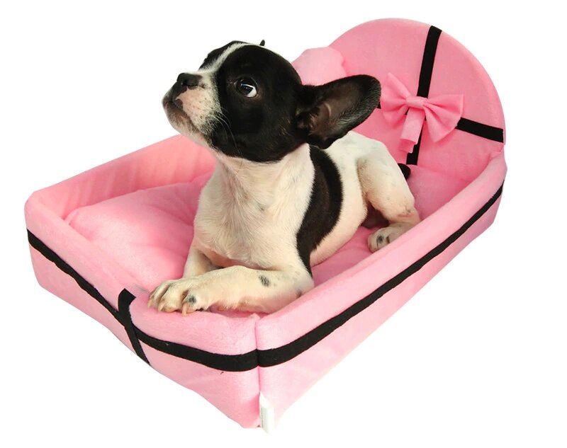 PANIER CHIEN,Pink-48x38x16.5cm--Lit à rayures carrées de bonne qualité pour  chiot, lit pour chien, petit, moyen gabarit, niche pour - Cdiscount