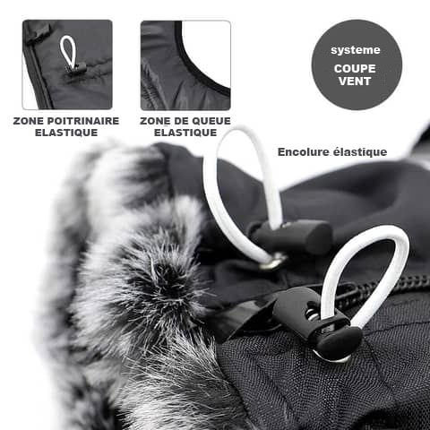 Manteau labrador avec protection coupe vent