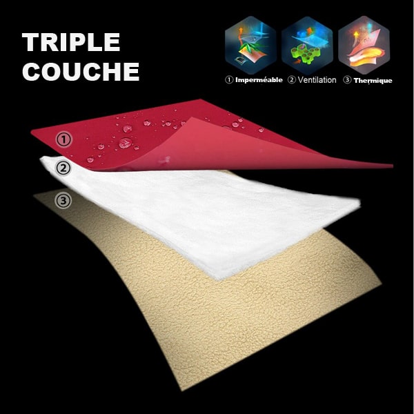 Manteau pour chien lévrier triple couche