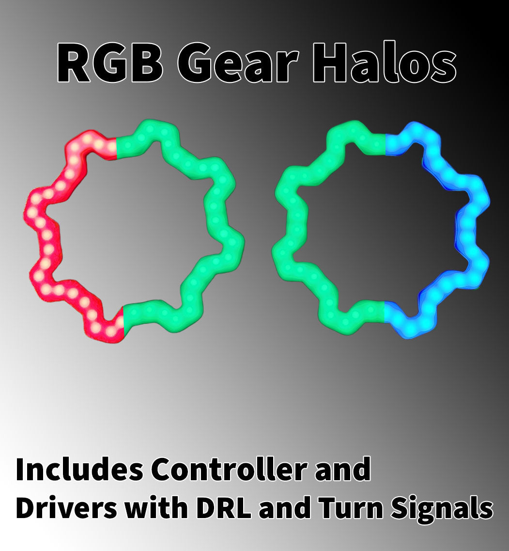 Gear RGB Halos Includes Controller With Drl And Turn Signal Inputs