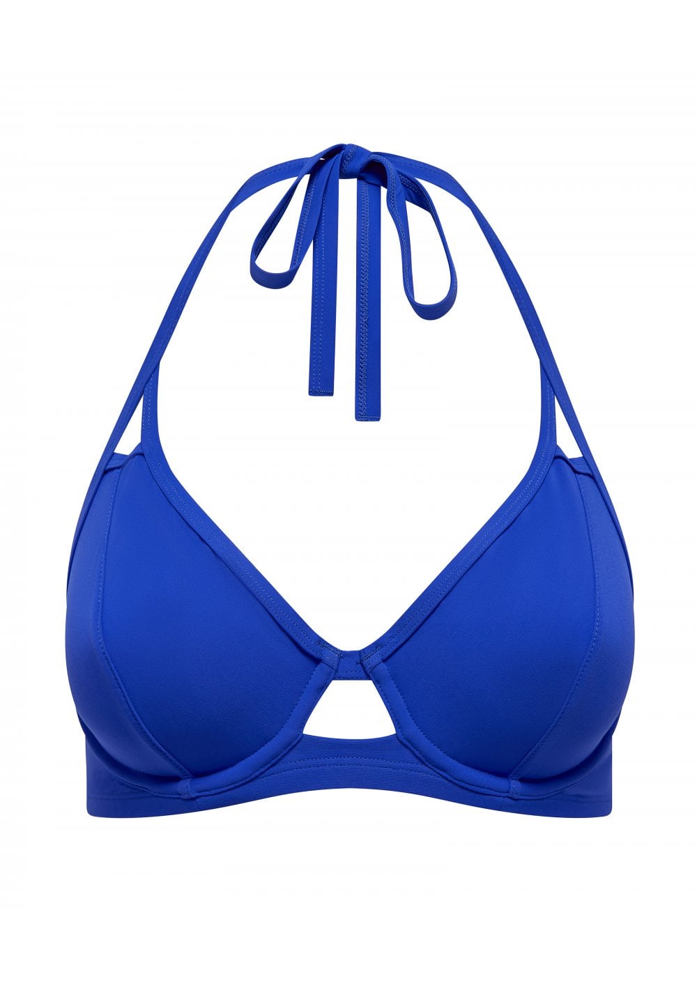 MISS MANDALAY SWIMWEAR - ICON COBALT FULL BUST HALTER BIKINI TOP D - GG ...