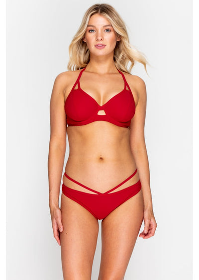 Icon Red Split Side Bikini Brief – Miss Mandalay