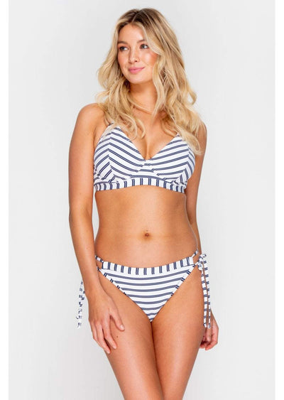 Fuller Bust Beachcomber Gold Stripe Underwired Halter Bikini Top, D-GG – Miss  Mandalay