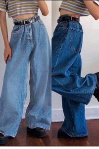 Ladies Long & Loose Boot Cut Jeans
