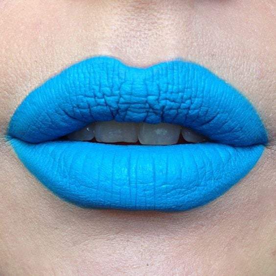 blue liquid lipstick