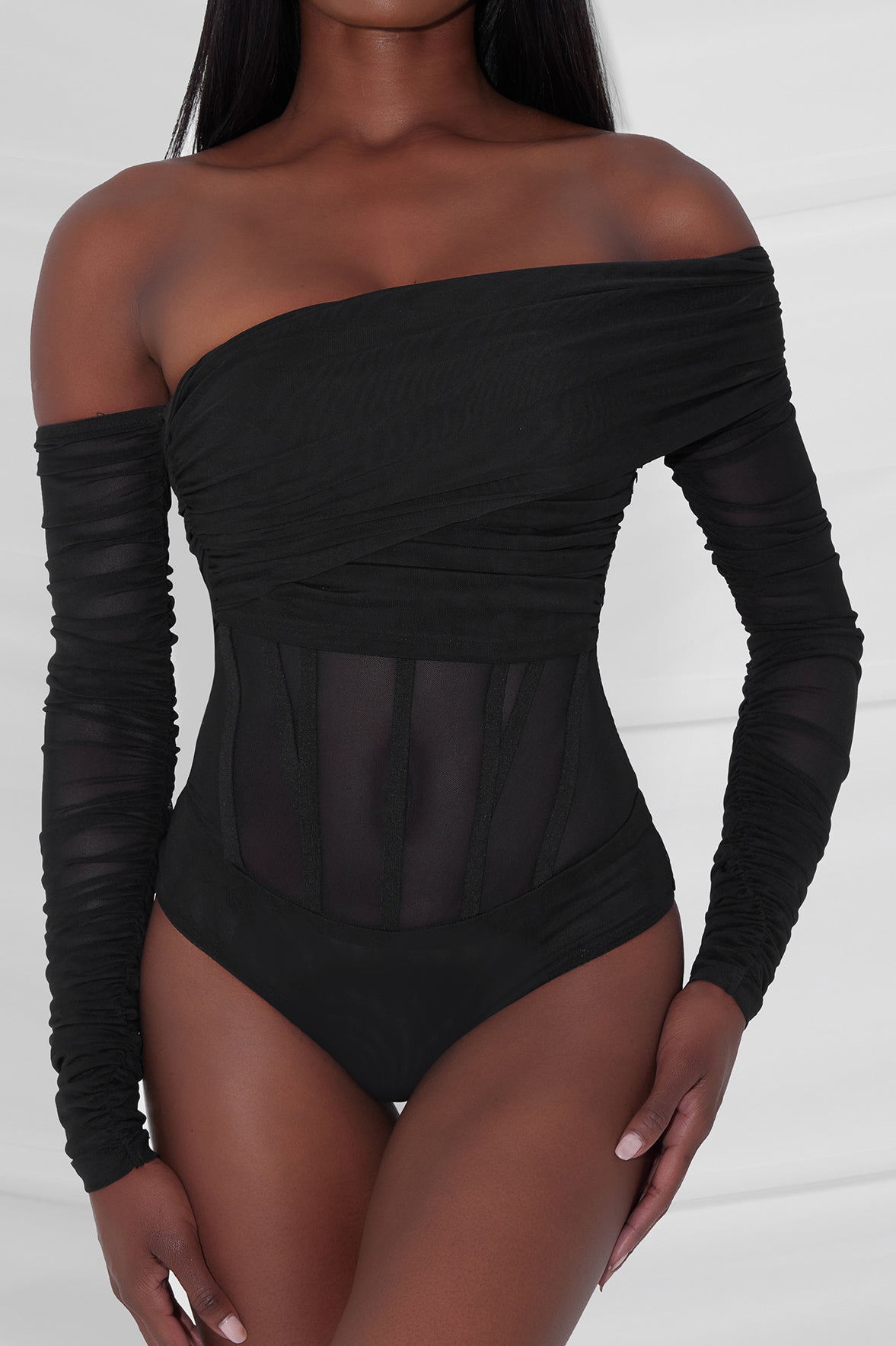 Lennox Corset Bodysuit - Black