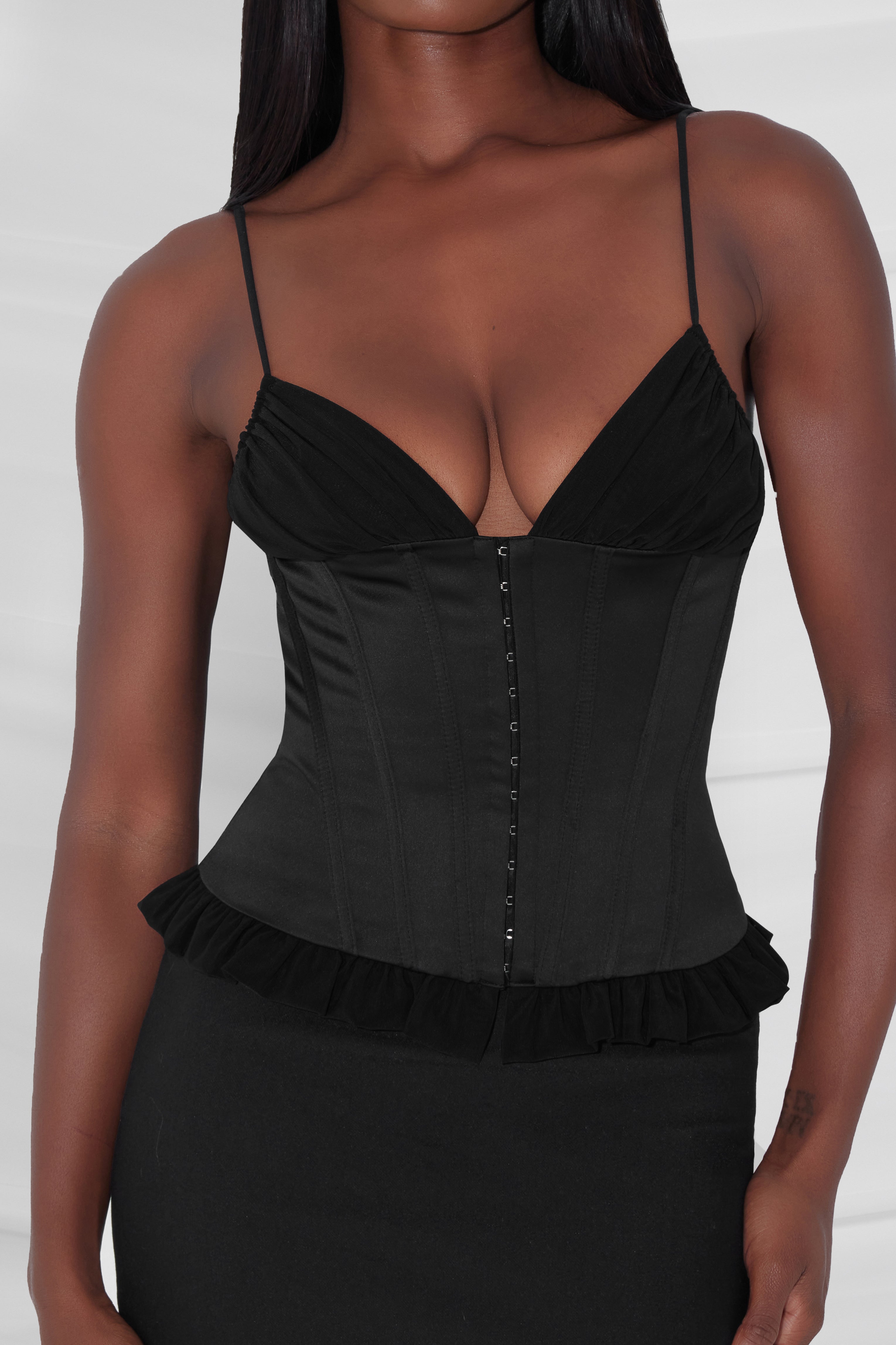 Wolford Women's Etoile - Lightly Lined Long Line Bustier Top, Black, 80D