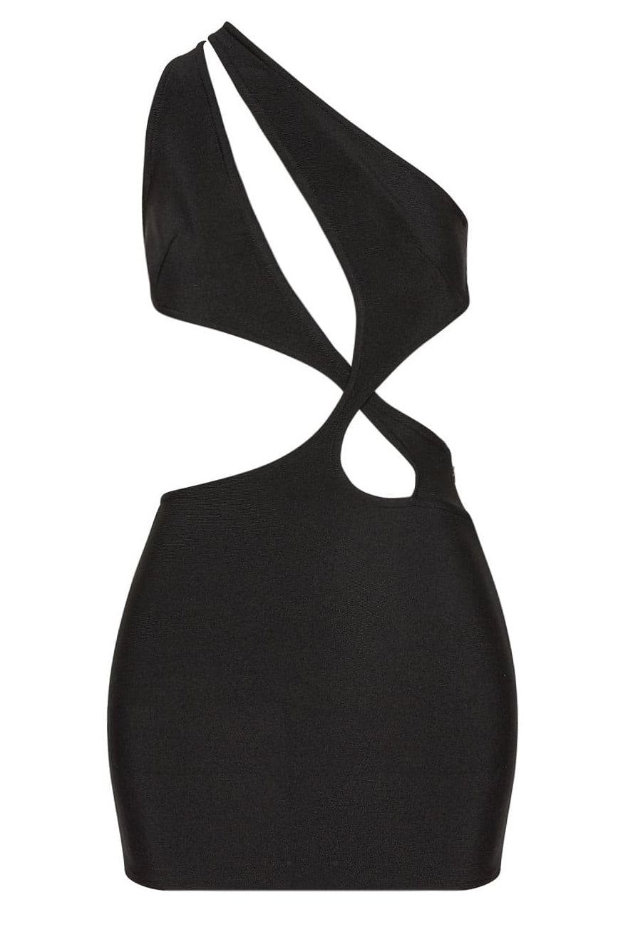 Vixen Cut Out Bandage Dress - Black