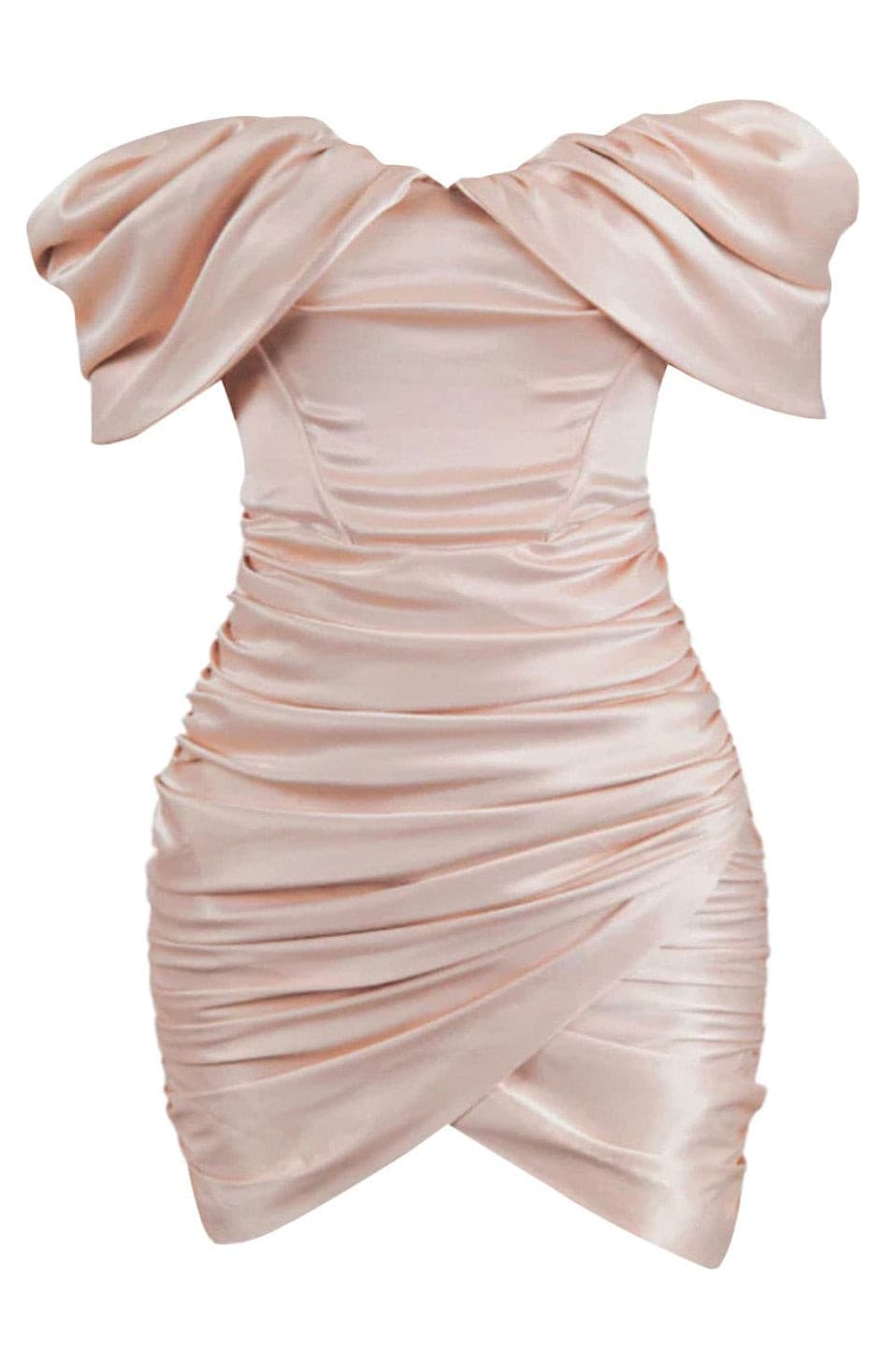 Divine Satin Corset Dress - Blush