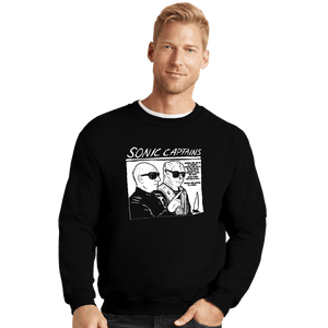 Daily_Deal_Shirts Crewneck Sweater, Unisex / Small / Black Sonic Captains