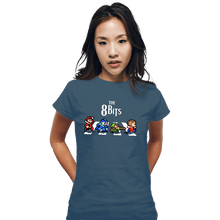 Load image into Gallery viewer, Daily_Deal_Shirts Fitted Shirts, Woman / Small / Indigo Blue The 8 Bits

