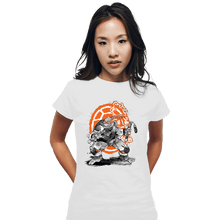 Load image into Gallery viewer, Daily_Deal_Shirts Fitted Shirts, Woman / Small / White Michelangelo Sumi-e

