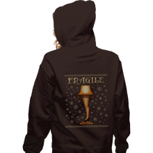 Load image into Gallery viewer, Secret_Shirts Zippered Hoodies, Unisex / Small / Dark Chocolate Ugly Leg Sweater
