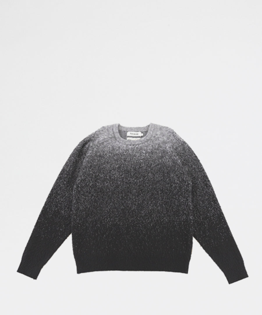 Gradient Knit Sweater-Black